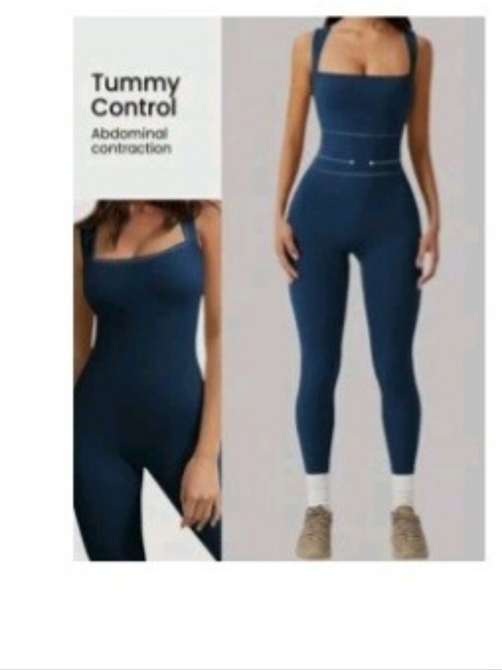 Tummy Control Navy Sculpting Jumpsuit